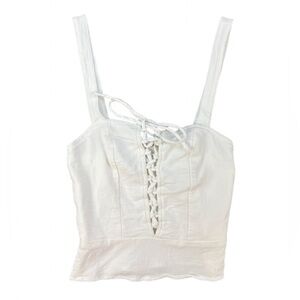 FLYNN SKYE Sleeveless Lace Up Top- XS